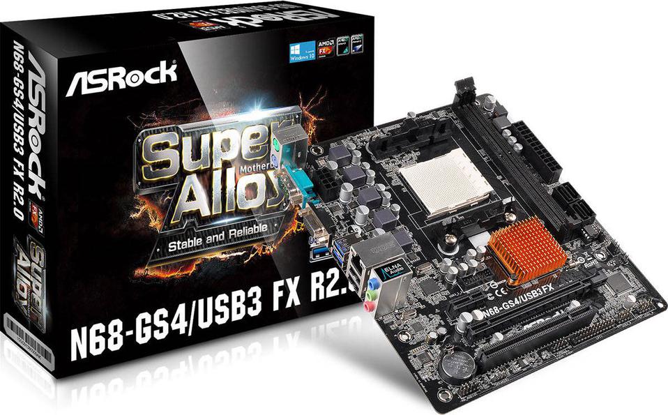 ASRock N68-GS4/USB3 FX R2.0, nForce 630a, AM3, DualDDR3-1066, SATA2, 2x USB3.0, LAN, mATX (90-MXB0V0-A0UAYZ)