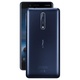 Nokia 8 (niebieski matowy) + VR Zeiss + etui Soft Touch Cover (czarny)