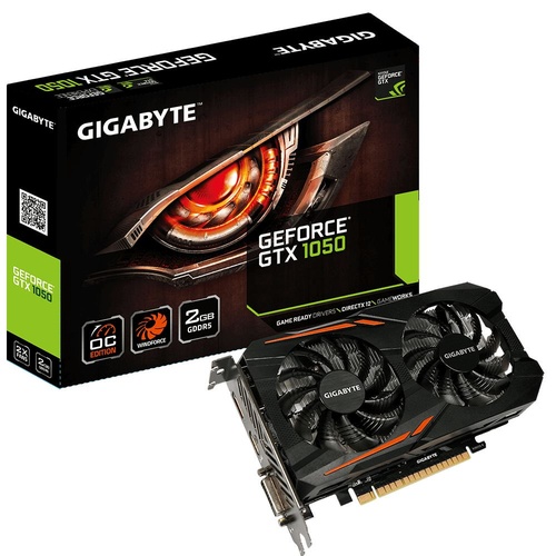 Gigabyte GeForce GTX1050 OC 2GB GDDR5 (128 Bit) HDMI, DVI-D, DP, BOX (GV-N1050OC-2GD)