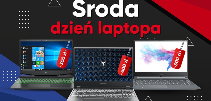 Środa dniem laptopa - Oszczędź do 400 złotych!