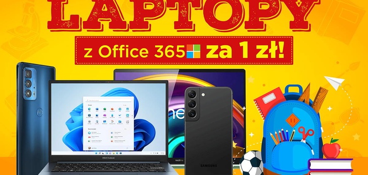 Laptopy taniej z pakietem Office 365 za 1 zł oraz tańsze smartfony!