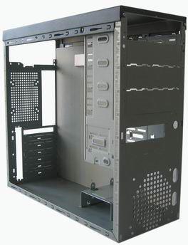 EuroCase ML5410 Midi-Tower, Czarno-srebrny, 350W (ML5410CAROHO350APN)