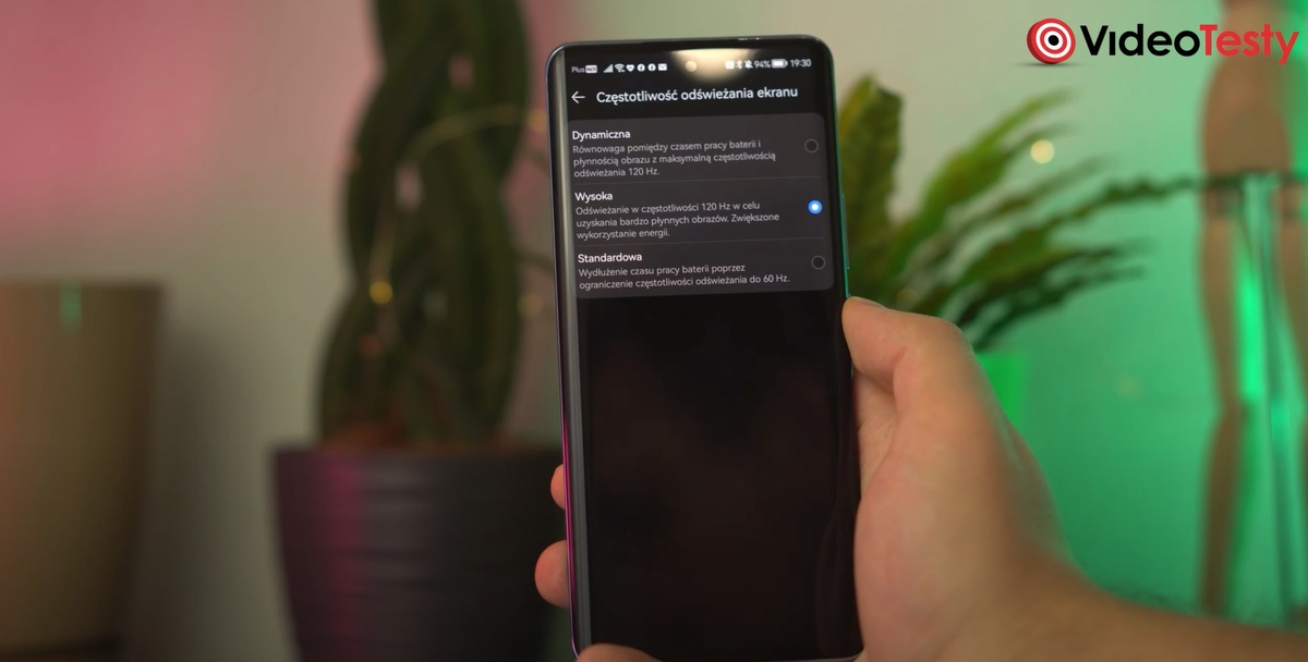 Częstotliwość odświeżania w Huawei Nova 9
