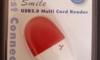 LogiLink Multi czytnik kart USB stick 'Smile' czerwony