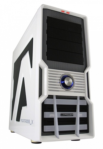 LC-Power OBUDOWA CASE-PRO-973W "FORTRESS X" MIDITOWER FRONT 2X USB 3.0 1X USB 2.0 HD-AUDIO BEZNARZEDZIOWA HDD STACJA DOKUJACA BIALA SIATKA