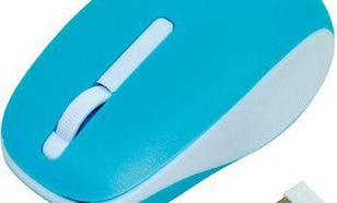 MSONIC MYSZ BEZPRZEWODOWA OPTYCZNA 1000DPI, 3 PRZYCISKI MX707B NIEBIESKO-BIAŁA