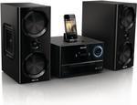 Delektuj się przestrzennym, głębokim dźwiękiem płynącym z nowej, eleganckiej mikrowieży Philips
