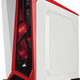 Corsair SPEC-ALPHA Midi-Tower, Biało-czerwony, Okno (CC-9011083-WW)