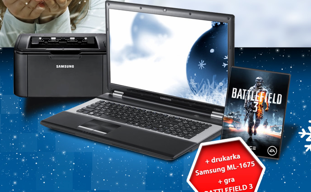 Notebook Samsung RC730 – teraz w zestawie z drukarką laserową Samsung ML-1675 oraz grą Battlefield 3
