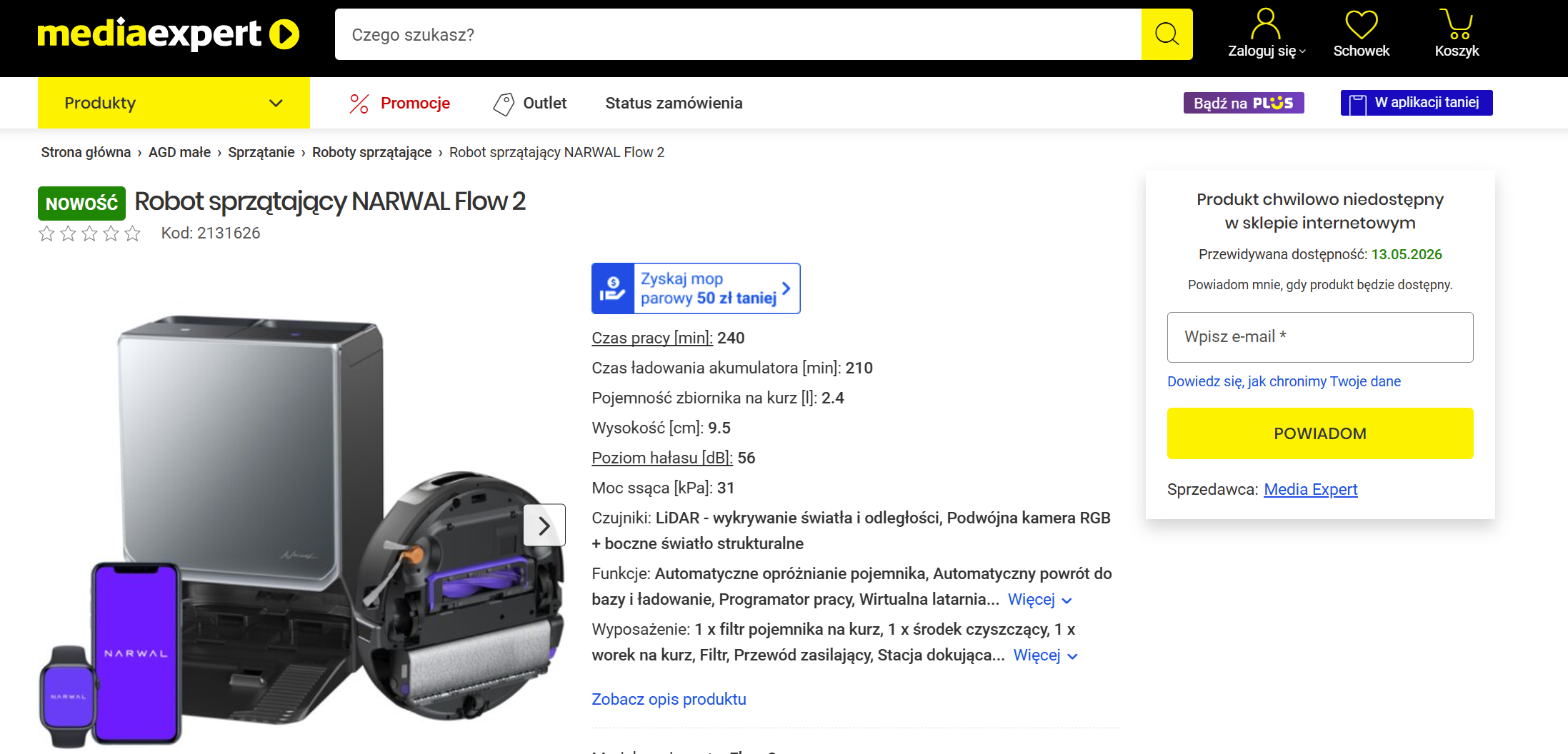 Narwal Flow 2 w Media Expert