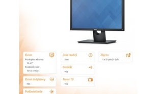 Dell E2016 19,5'' LED 16:10/1440x900/VGA/3Y PPG