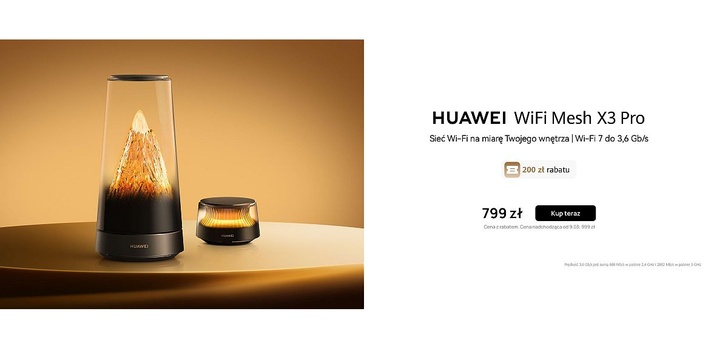 Olśniewający router Huawei WiFi Mesh X3 Pro wchodzi na polskie salony!