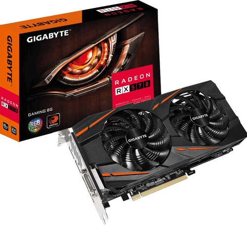 Gigabyte Radeon RX 570 GAMING 8G, 8GB, GDDR5 (256 Bit), DVI-D, HDMI,