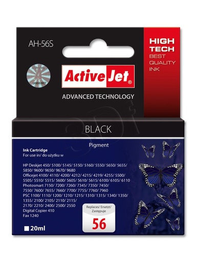 ActiveJet AH-56S tusz czarny do drukarki HP (zamiennik HP 56 C6656A) Premium Standard