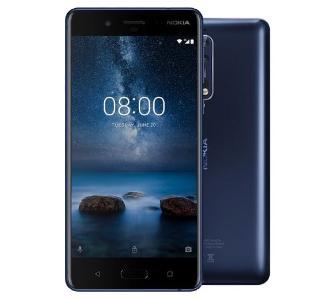 Nokia 8 (niebieski matowy) + VR Zeiss + etui Soft Touch Cover (czarny)