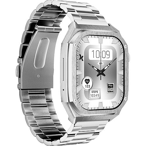 męski smartwatch do 300 zł Maxcom FW65 Iron S Srebrny