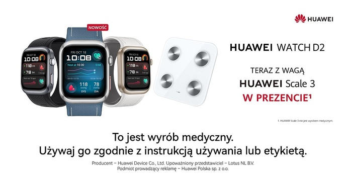 Ulepszona odsłona smartwatcha Huawei Watch D2: nowy kolor i funkcja analizy fali tętna!
