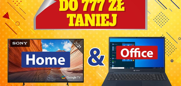 65 cali od Toshiby za 2222 zł i tani laptop z 16 GB RAM-u! Promocje dla domu i biura