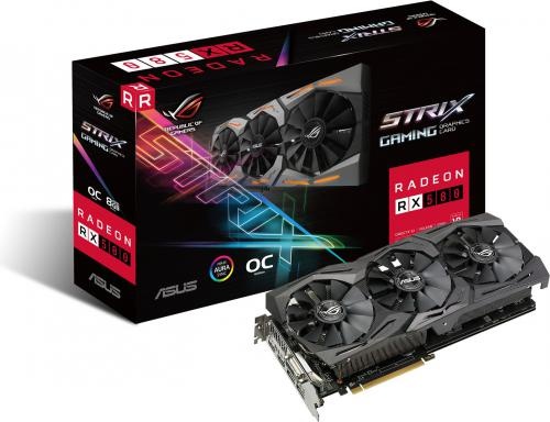 Asus Radeon RX 580 ROG Strix GAMING OC 8GB GDDR5 (256 bit), DVI-D, 2xHDMI, 2xDisplayPort, BOX (ROG-STRIX-RX580-O8G-GAMING)
