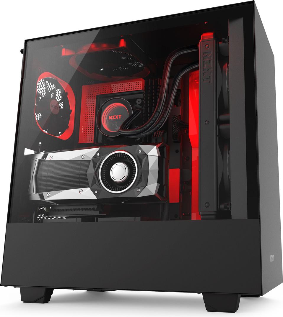 Nzxt H500i, okno, czarno czerwony (CA-H500W-BR) Nzxt H500i, okno, czarno czerwony (CA-H500W-BR)