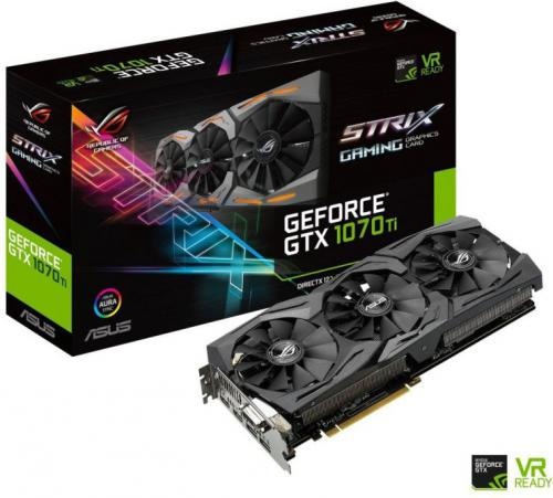 Asus GeForce GTX 1070 Ti Rog Strix 8GB GDDR5 (256 bit) DVI-D, 2xHDMI, 2xDP, BOX (ROG-STRIX-GTX1070TI-8G-GAMING)