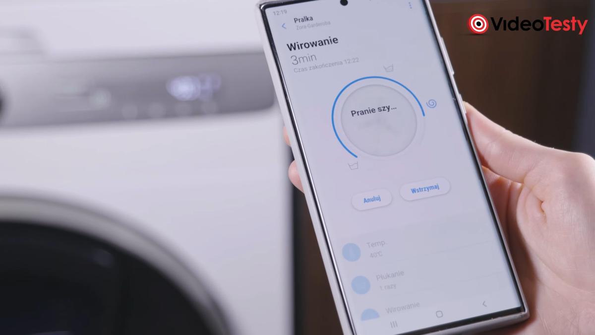 Aplikacja pralki Samsung