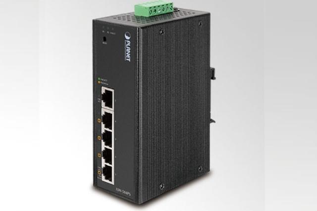 5 portowy przełącznik przemysłowy 10/100Mbps z obsługą 4 urządzeń PoE