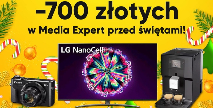 Zaoszczędź 700 złotych na świątecznych zakupach w Media Expert!