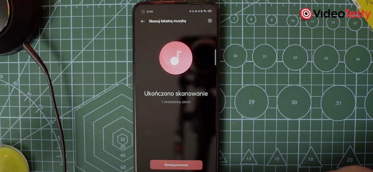 Skanowanie utworów w realme pozwala znaleźć muzykę na dysku