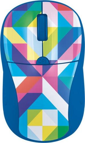 Trust Primo Wireless Mouse - blue geometry