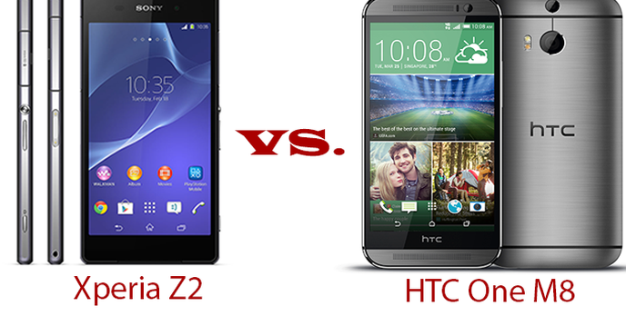 HTC ONE M8 vs SONY Xperia Z2