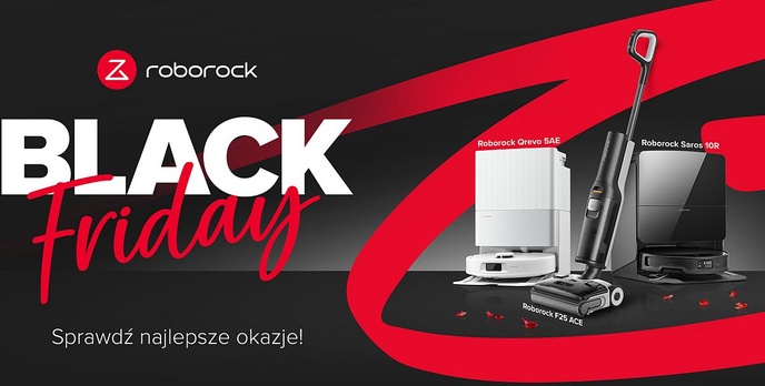 Black Friday w tym roku startuje wcześniej - Roboty Roborock taniej o nawet 49%