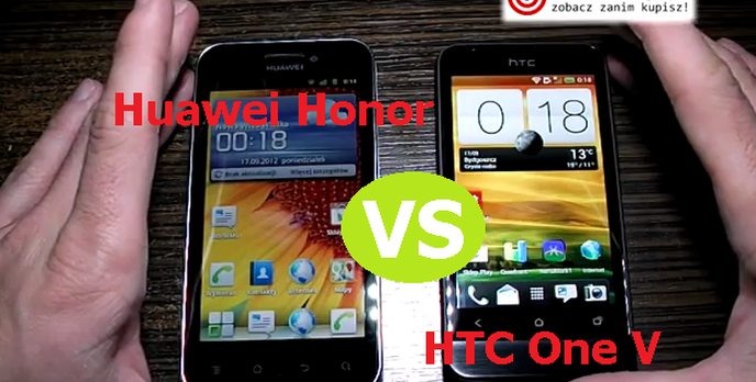 Porównanie: HTC One V vs Huawei Honor