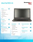 Lenovo B50-45 59-429039 Win8.1 with Bing E1-6010/4GB/500GB/DVD Rambo/4c/15.6" HD AG Black,N-WWAN/1Yr CI