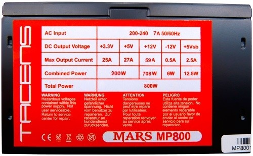 Tacens MARS GAMING MP 800W 85PLUS BOX