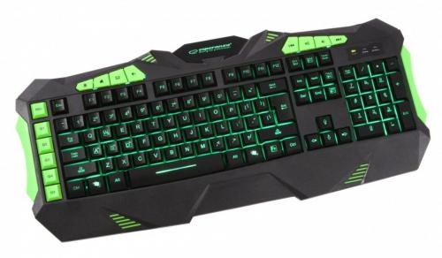 Esperanza przewodowa USB "Kestrel" Gaming czarno-zielona (EGK504)