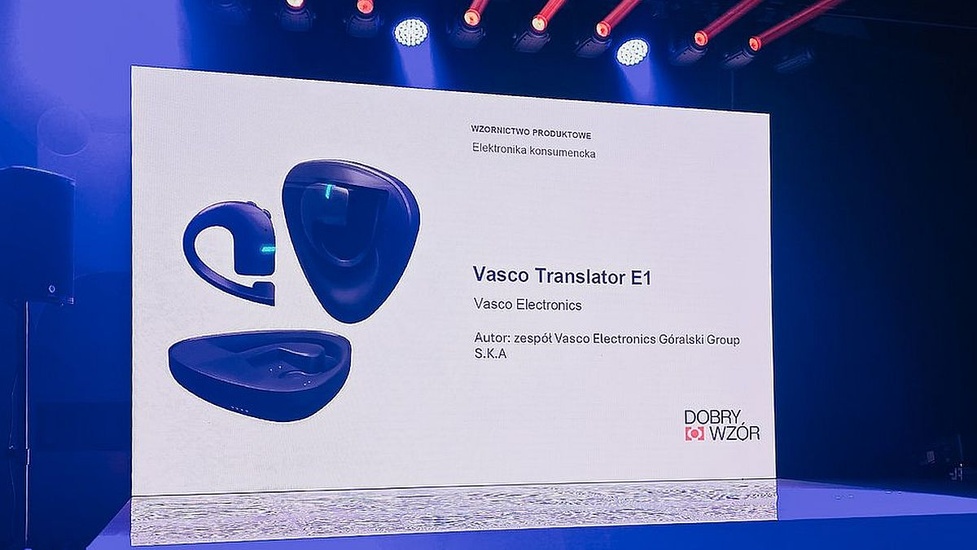 Słuchawki do tłumaczeń Vasco Translator E1 zdobywają nagrodę „Dobry Wzór 2025”