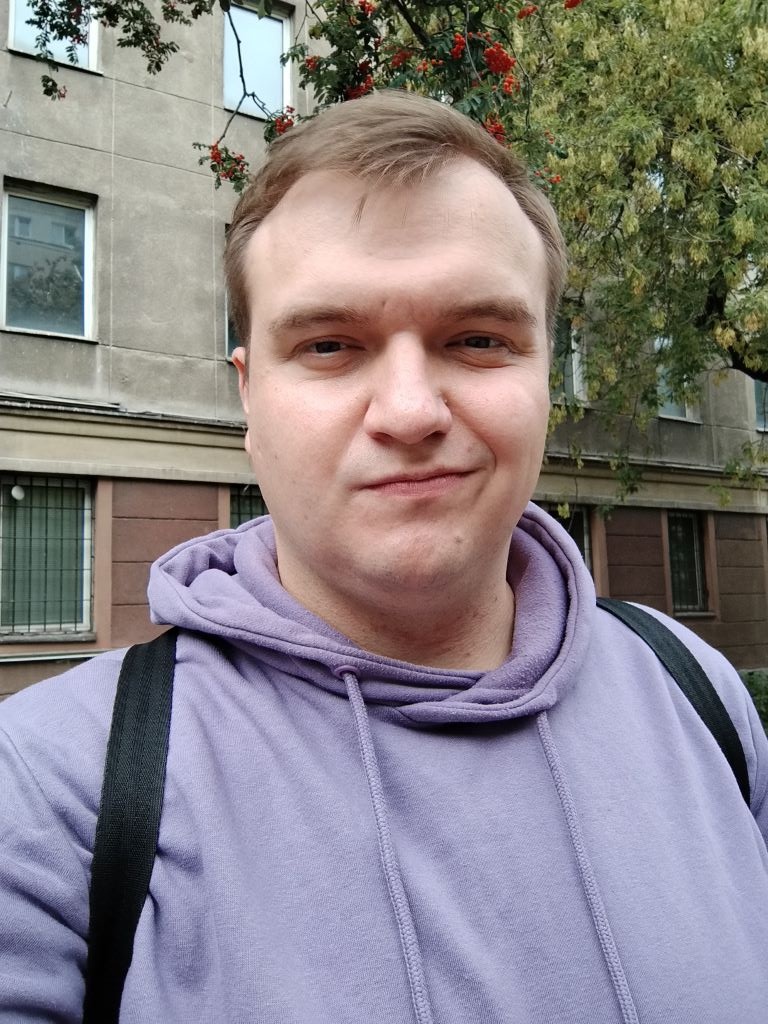 Selfie w pochmurny dzień