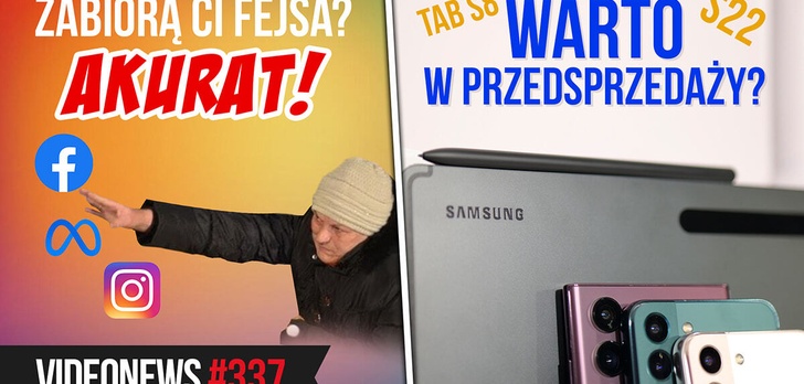 Instagram i Facebook zostają, premiera Samsung Galaxy S22, laptop bez portów - VideoNews 337