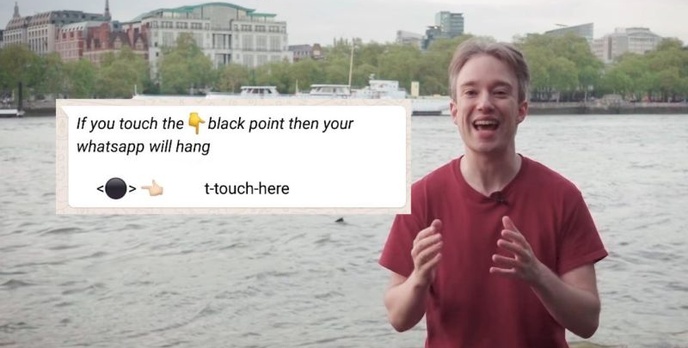 Czarna kropka, która zawiesza smartfona