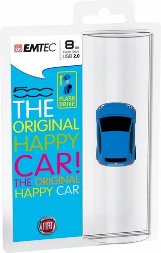 EMTEC Pendrive 8GB Fiat 500 Blue F101