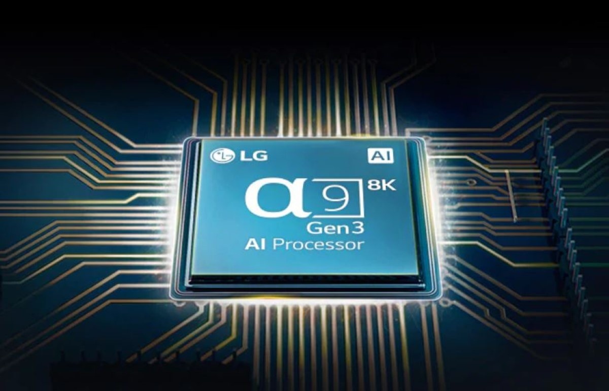 Grafika LG prezentująca procesor 8K