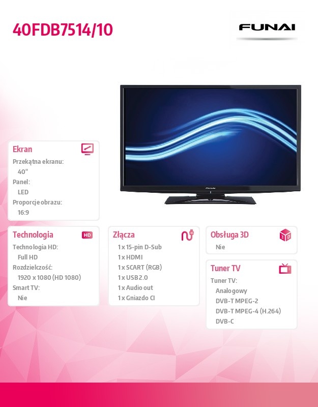 Funai 40'' LED 40FDB7514/10