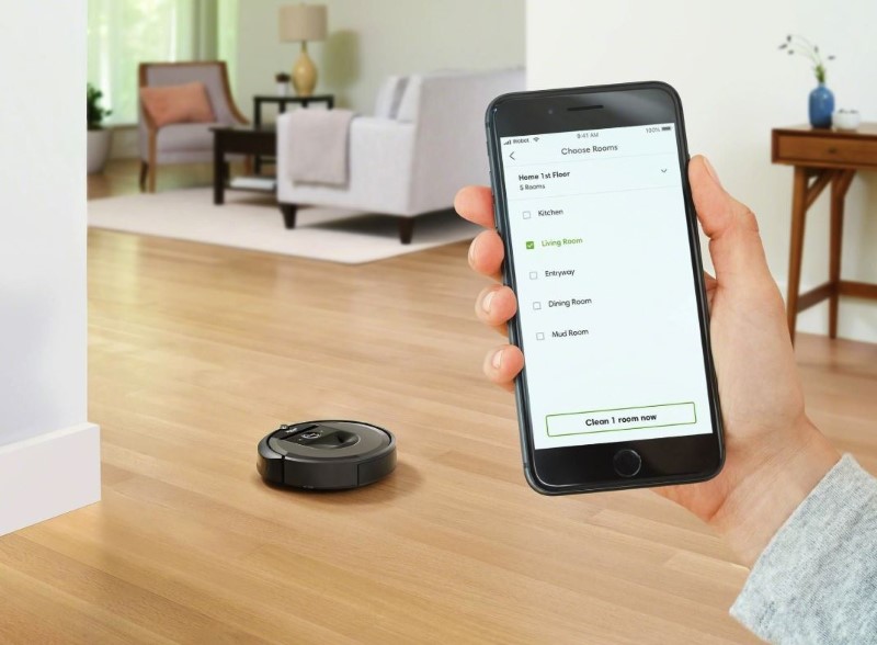 iRobot Roomba i7 jest sterowany za pomocą smartfona