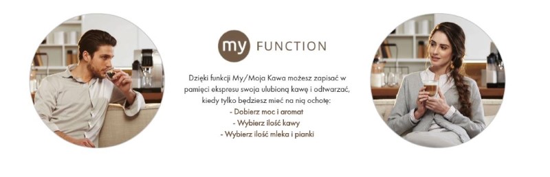 Delonghi Plus oferuje funkcję moja kawa
