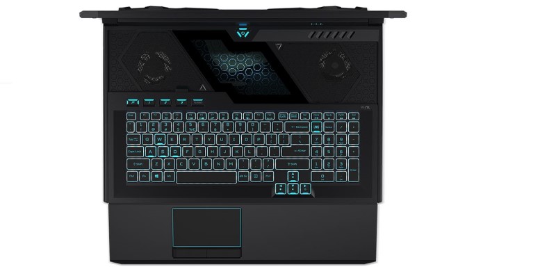 Helios predator 700 wyposażony jest w świetną klawiaturę hyperdrift