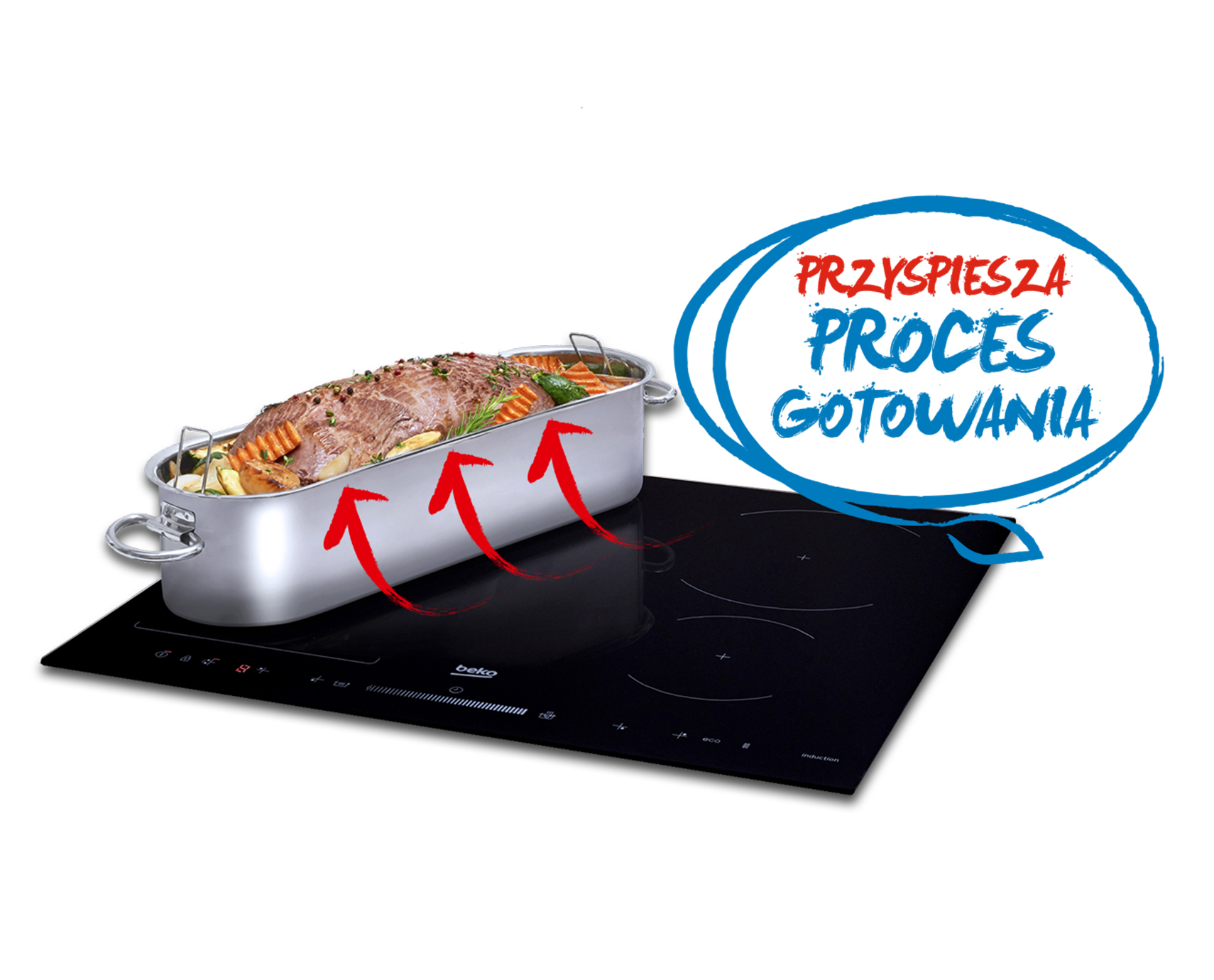 palnik Booster w płycie indukcyjnej