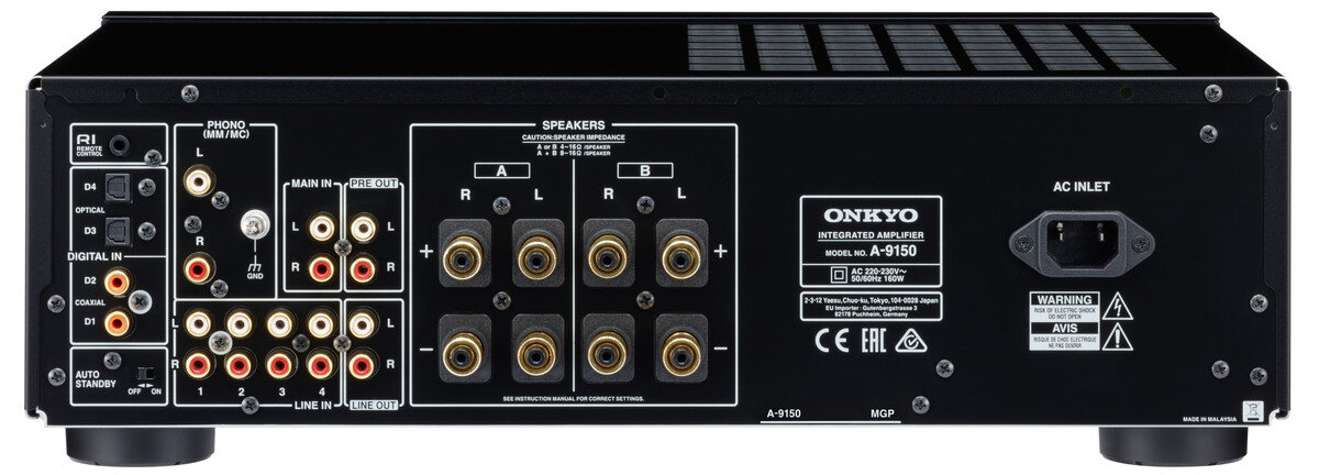 Wzmacniacz Onkyo A-9150B widok z tyłu