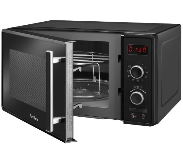 Amica kuchenka mikrofalowa AMMF23E1GB otwarta