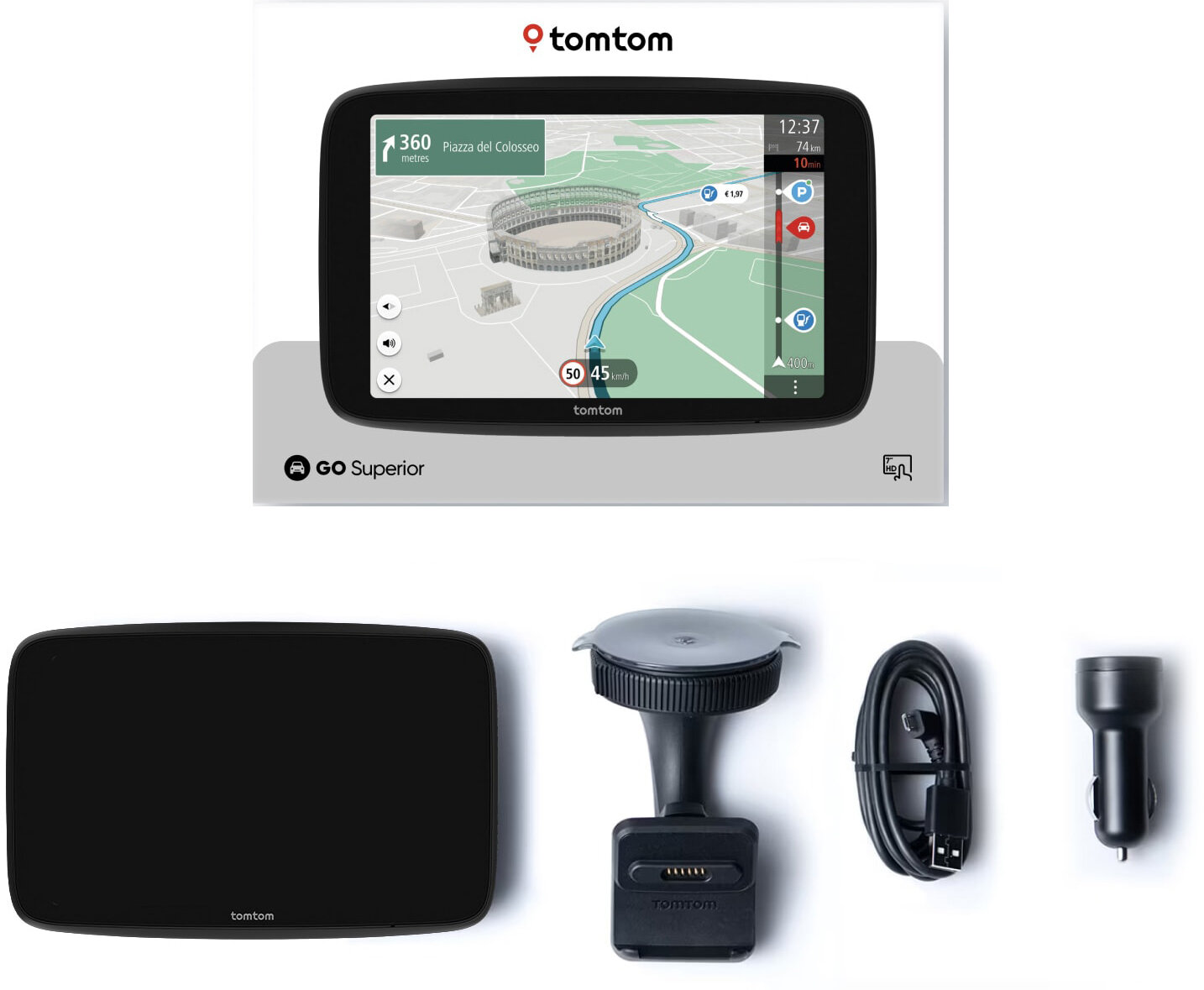 Nawigacja TOMTOM GO Superior 7 HD zestaw
